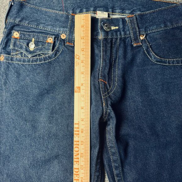 True Religion Straight Flap Blue Jeans 31x33 - Picture 8 of 9